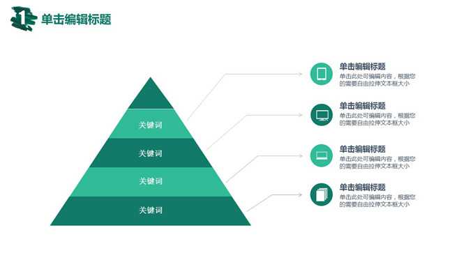 简约三角形层级关系PPT模板