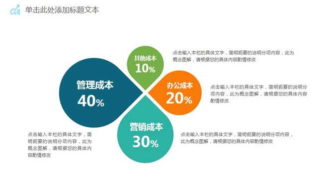 组成百分比强调PPT模板素材