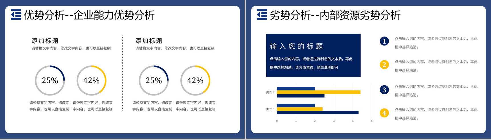 企业数据SWOT分析逻辑关系图形信息可视化PPT模板-6