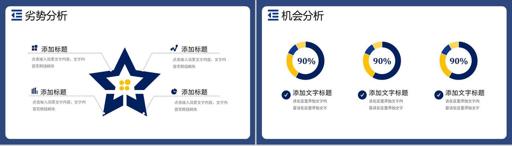 企业数据SWOT分析逻辑关系图形信息可视化PPT模板-14