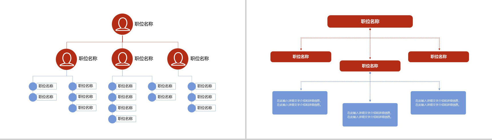 白色简约中小型企业组织架构图PPT模板-3