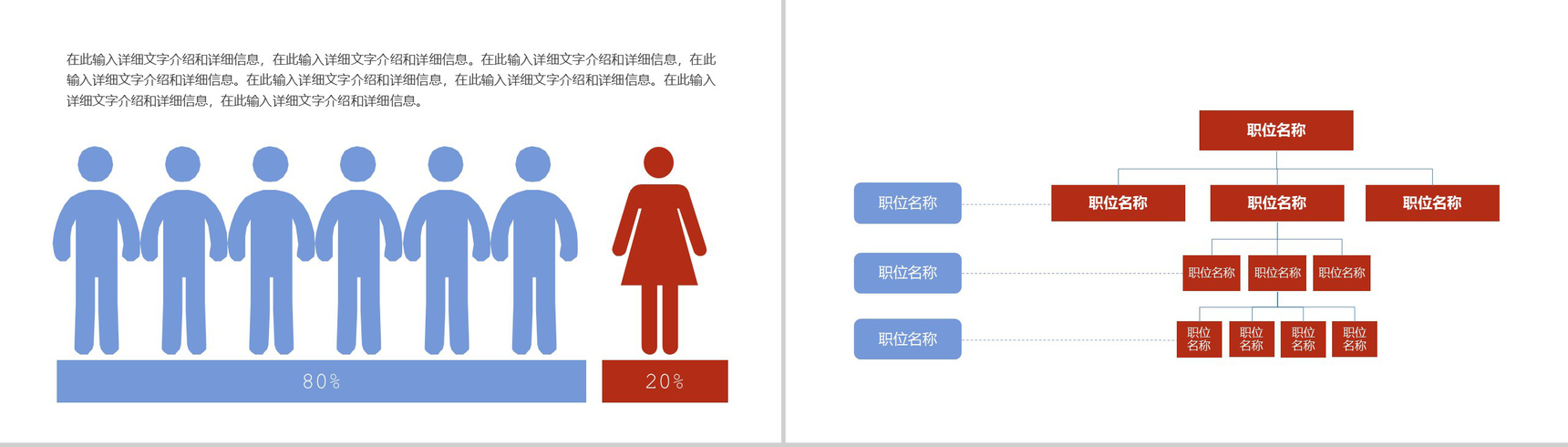 白色简约中小型企业组织架构图PPT模板-4