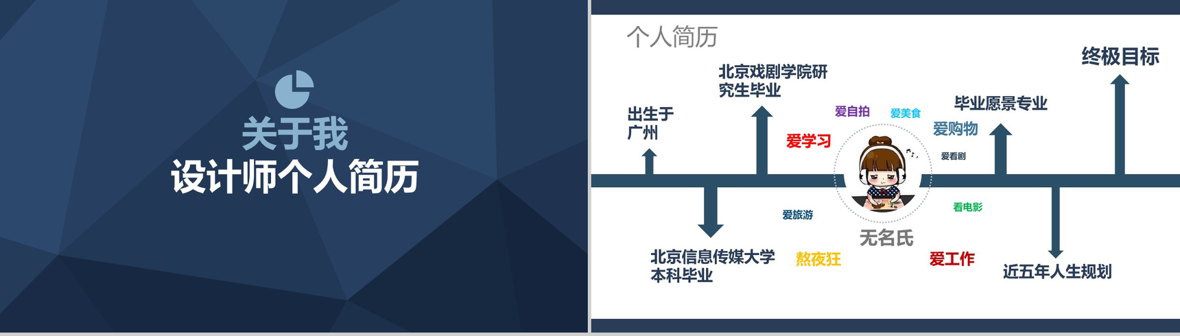 个人简历求职简约PPT模板-2