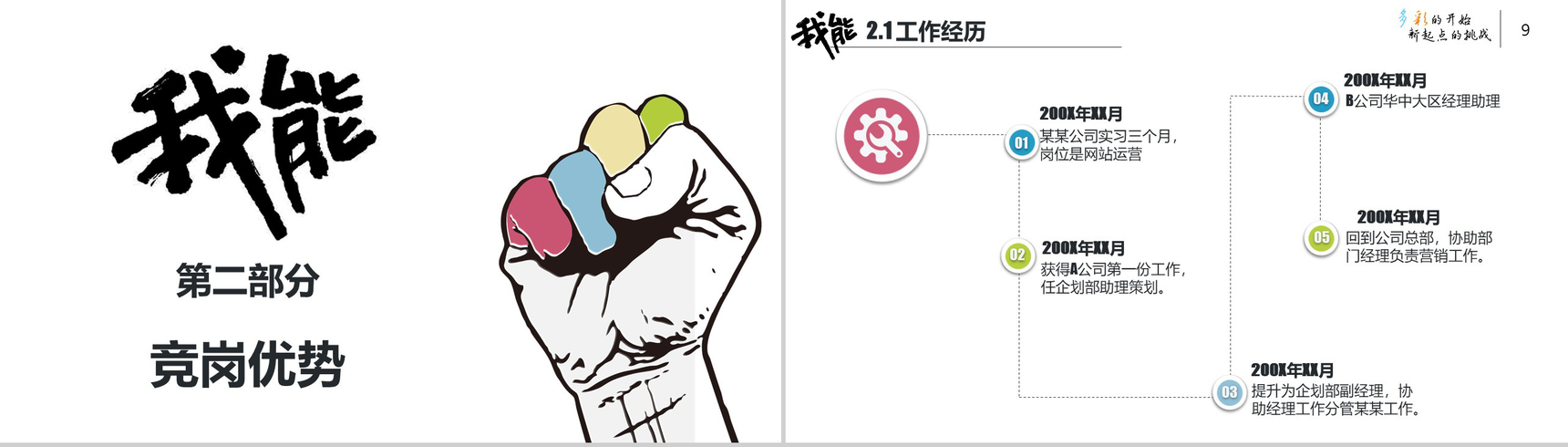 创意卡通手绘风格个人简历PPT模板-5