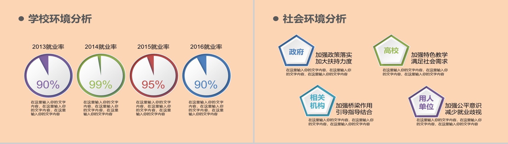 大学生确立目标职业生涯规划PPT模板-8