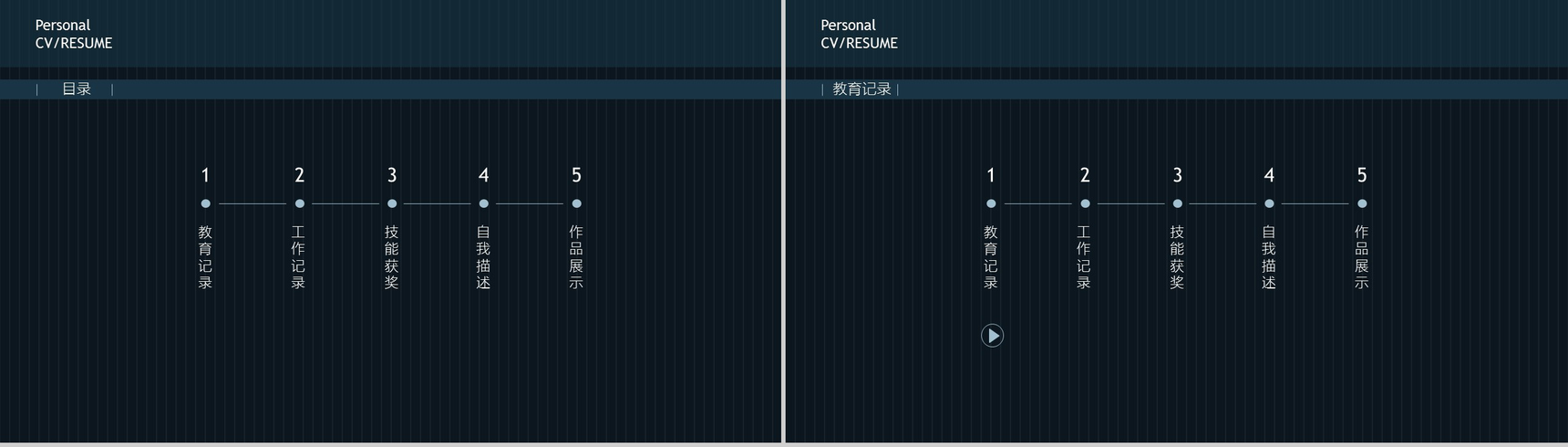 创意黑色大楼商务个人竞聘简历PPT模板-2