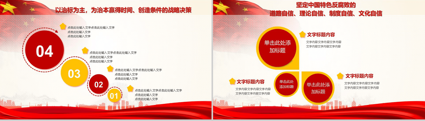 政府党建实习反腐思想指南和行动纲领工作汇报总结PPT模板-6