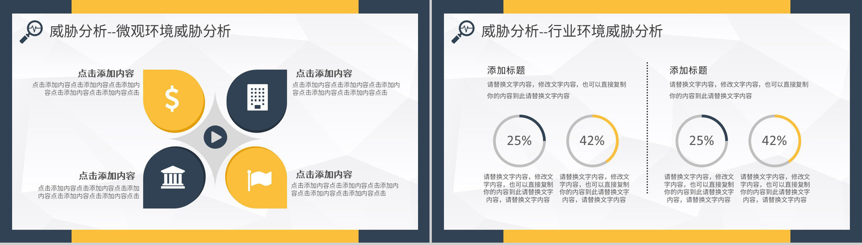 项目策划SWOT分析案例机会威胁分析PPT模板-11